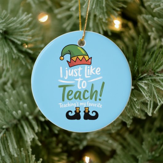 Funny Teacher Weihnachtsunterricht ist mein Favori Keramik Ornament (Baum)
