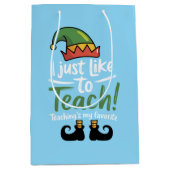 Funny Teacher Weihnachtsunterricht ist mein Favori Mittlere Geschenktüte (Vorderseite)