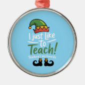 Funny Teacher Weihnachtsunterricht ist mein Favori Ornament Aus Metall (Vorne)