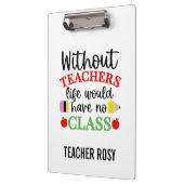 Funny Teacher Wertschätzung Geschenke Zwischenabla Klemmbrett (Links)