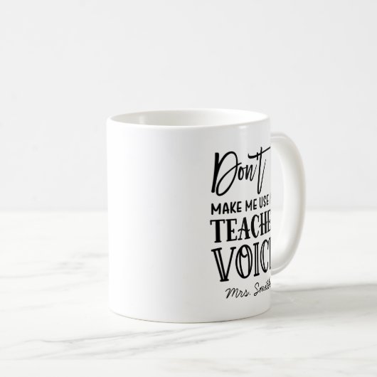 Funny Teacher Wertschätzung Personalisiert Kaffeetasse (VorderseiteRechts)