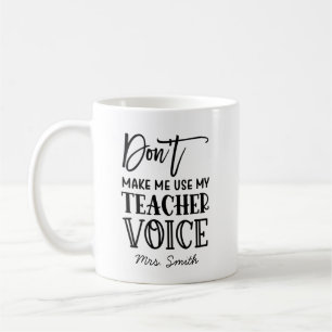 Funny Teacher Wertschätzung Personalisiert Kaffeetasse
