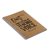 Funny Teacher Wertungsquote Imitate Kraft Notizblock (Rechte Seite)