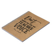 Funny Teacher Wertungsquote Imitate Kraft Notizblock (Linke Seite)