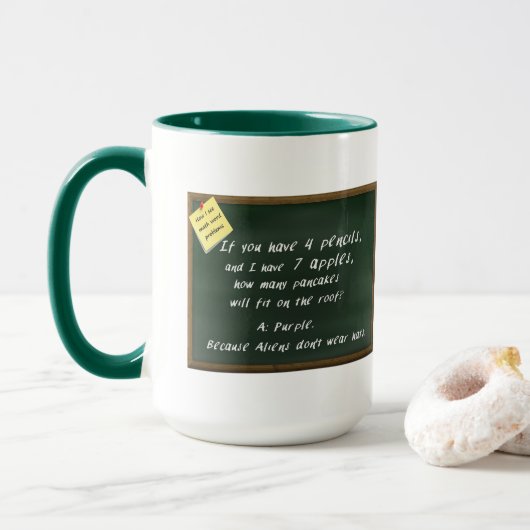 Funny Teacher - Wie ich mathematische Probleme seh Tasse (Mit Donut)