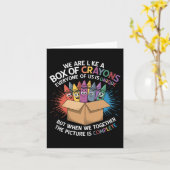 Funny Teacher Wir sind wie eine Schachtel Crayons  Karte (Gelbe Blume)