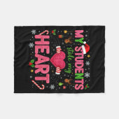 Funny Teacher Xmas My Students Stole My Heart Chri Fleecedecke (Vorderseite (Horizontal))