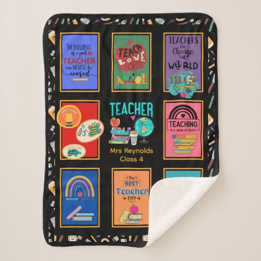 Funny Teacher zitiert das beste Geschenk je Name D Sherpadecke (Vorderseite)