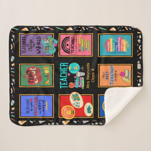 Funny Teacher zitiert das beste Geschenk je Name D Sherpadecke (Vorderseite (Horizontal))