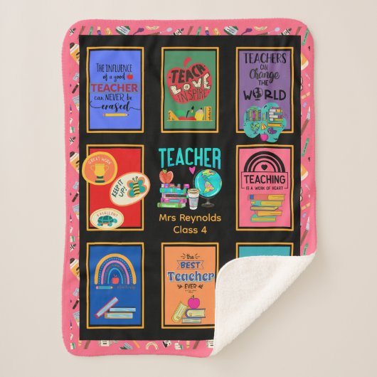 Funny Teacher zitiert das beste Geschenk je Name D Sherpadecke (Vorderseite)