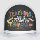 Funny Teaching Definition Best Teacher Ever Class Schneekugeln (Vorderseite)