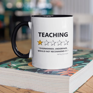 Funny Teaching würde nicht empfohlen Tasse