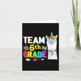 Funny Team 6. Klasse Llama erster Tag zurück nach Karte