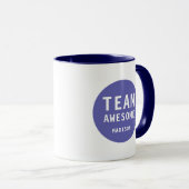 Funny Team Awesome Purple Personalized Name Tasse (VorderseiteRechts)