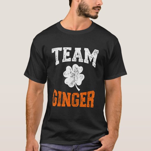 Funny team ginger with shamrock for St Patricks da T-Shirt (Vorderseite)