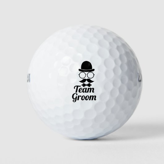 Funny Team Groom Bow Krawatte Hochzeit Bachelor Pa Golfball (Vorderseite)