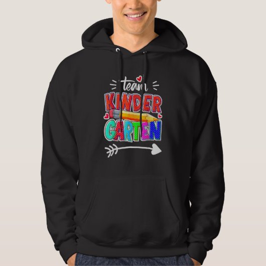 Funny Team Kindergarten Teacher Student Back To Sc Hoodie (Vorderseite)