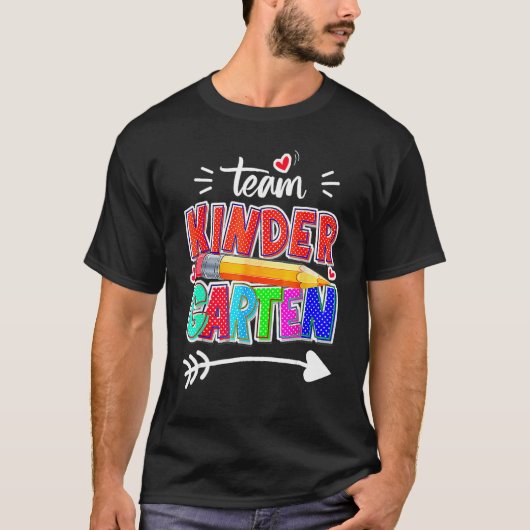 Funny Team Kindergarten Teacher Student Back To Sc T-Shirt (Vorderseite)