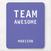 Funny Team Phantastisch Lila Personalisierter Name Mousepad (Vorne)