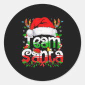 Funny Team Santa Claus Christmas Family Matching P Runder Aufkleber (Vorderseite)