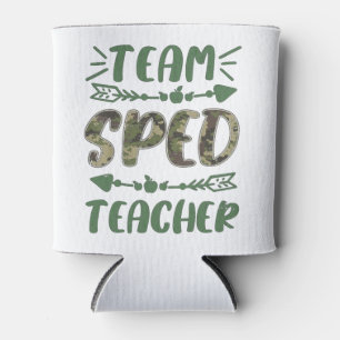 Funny Team Spacher Camouflage Lehrer Lehrer zurück Dosenkühler