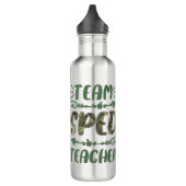 Funny Team Spacher Camouflage Lehrer Lehrer zurück Edelstahlflasche (Links)
