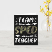 Funny Team Sped Teacher Camo Teacher Student Back Karte (Gelbe Blume)