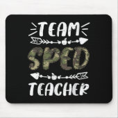 Funny Team Sped Teacher Camo Teacher Student Back  Mousepad (Vorne)