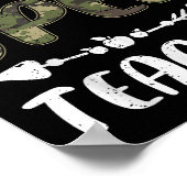 Funny Team Sped Teacher Camo Teacher Student Back Poster (Ecke)