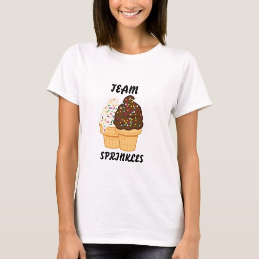 Funny Team Sprinkles Ice Cream T-Shirt, spielerisc T-Shirt (Vorderseite)