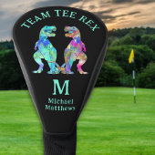 Funny Team Tee Rex Dinosaur Joke Custom Monogram Golf Headcover