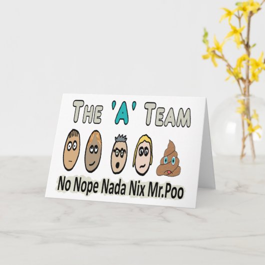 Funny Teamwork Karte (Gelbe Blume)