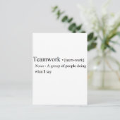 Funny Teamwork Produkte Postkarte (Stehend Vorderseite)