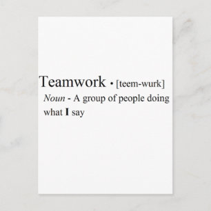 Funny Teamwork Produkte Postkarte