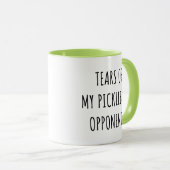 Funny Tears Of My Pickleball Opponents Sarcasm Tasse (VorderseiteRechts)