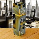 Funny Tech Abstrakt Art Muster Weingeschenk Box<br><div class="desc">Weingeschenkbox mit geometrisch gestaltetem Fraktal in Gold-,  Schwarz- und Grautönen mit eigenen Texten. Schön zum Geburtstag,  Ruhestand,  Vatertag oder anderen Feiern.</div>