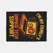 Funny Tech Guy Suprt Computer Geek Nerd Engineer G Fleecedecke (Vorderseite (Horizontal))