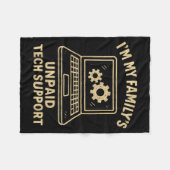 Funny Tech Lover Graphic Tee Computer Geek Nerd En Fleecedecke (Vorderseite (Horizontal))