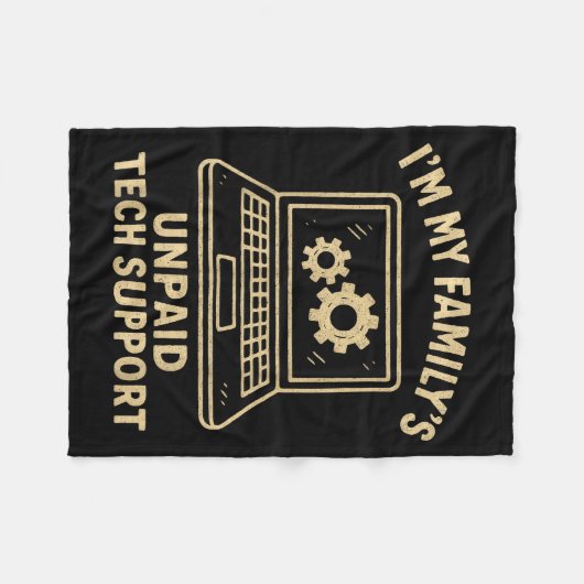 Funny Tech Lover Graphic Tee Computer Geek Nerd En Fleecedecke (Vorderseite (Horizontal))