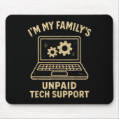 Funny Tech Lover Graphic Tee Computer Geek Nerd En Mousepad (Vorne)