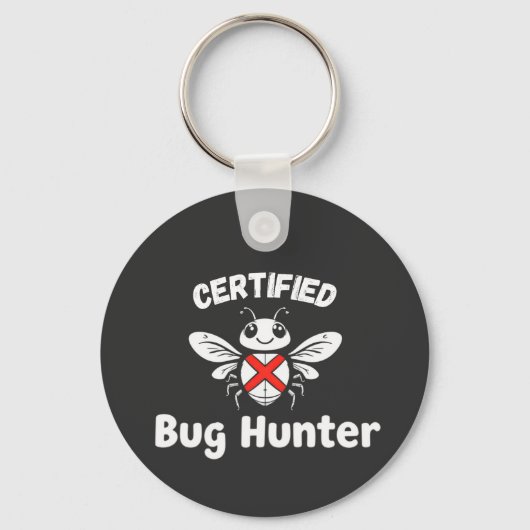 Funny Tech Schlüsselanhänger - "Certified Bug Hunt (Vorderseite)