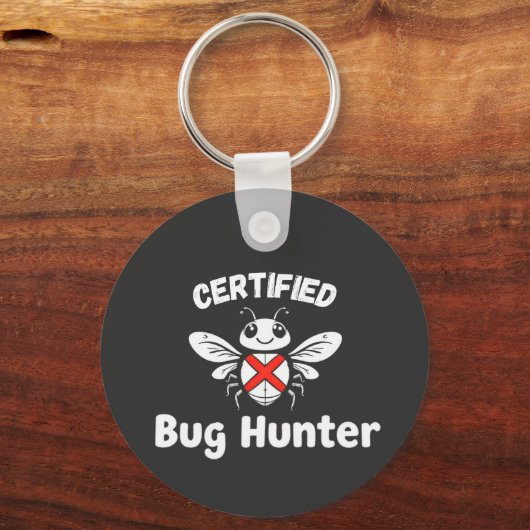 Funny Tech Schlüsselanhänger - "Certified Bug Hunt (Rückseite)