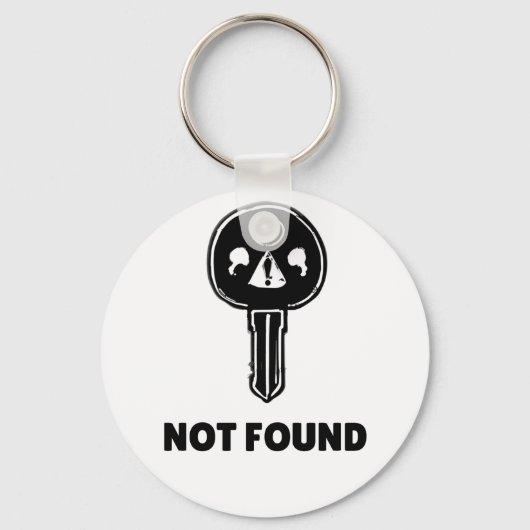 Funny Tech Schlüsselanhänger - Design "404 Key Not (Vorderseite)