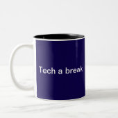 Funny Tech Spaß Computer Beruflich Mit Monogramm Zweifarbige Tasse (Links)