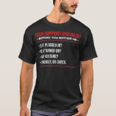 Funny Tech Support Checklist Sysadmin Geschenk T-Shirt (Vorderseite)