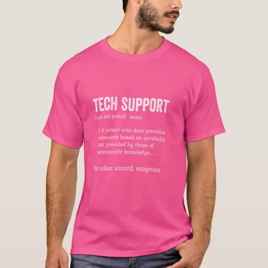 Funny Tech Support Definition für Tech Liebhaber M T-Shirt (Vorderseite)