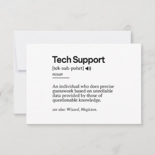 Funny Tech Support Definition   Minimalistisches B
