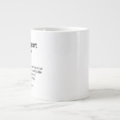 Funny Tech Support Definition | Minimalistisches B Jumbo-Tasse (Vorderseite)