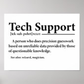 Funny Tech Support Definition Poster (Vorne)