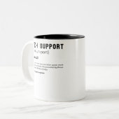 Funny Tech Support Definition T - Shirt Zweifarbige Tasse (Vorderseite Links)